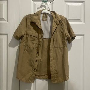 Wonder Nation Lg Yellow Fishing Shirt Polyester